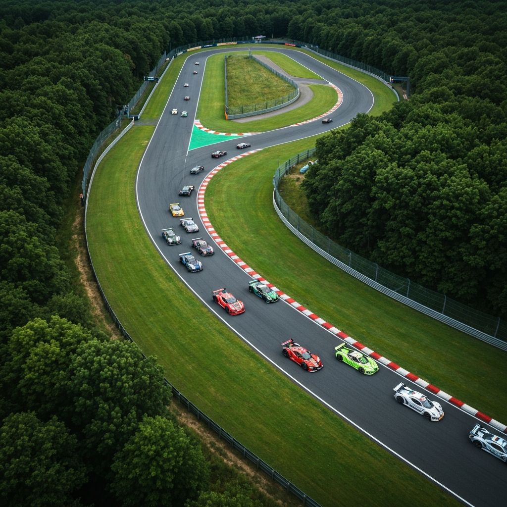 Race track aerial view